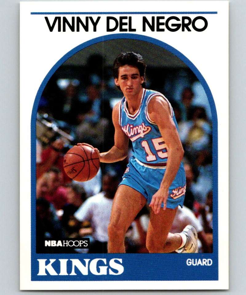 1989-90 Hoops #6 Vinny Del Negro RC Rookie Sac Kings NBA Basketball Image 1