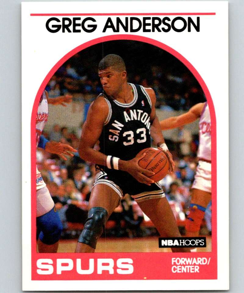 1989-90 Hoops #7 Greg Anderson SP Spurs NBA Basketball Image 1