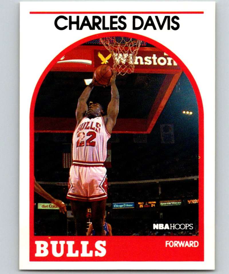 1989-90 Hoops #13 Charles Davis Bulls NBA Basketball Image 1