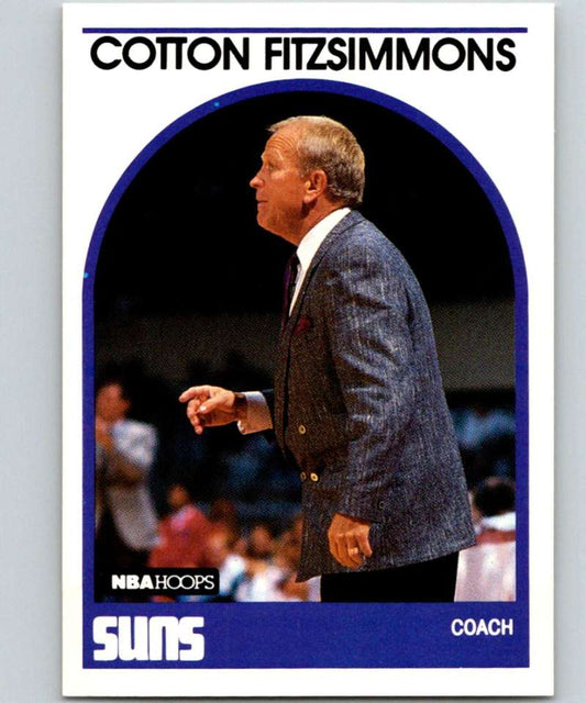 1989-90 Hoops #14 Cotton Fitzsimmons Suns CO NBA Basketball Image 1
