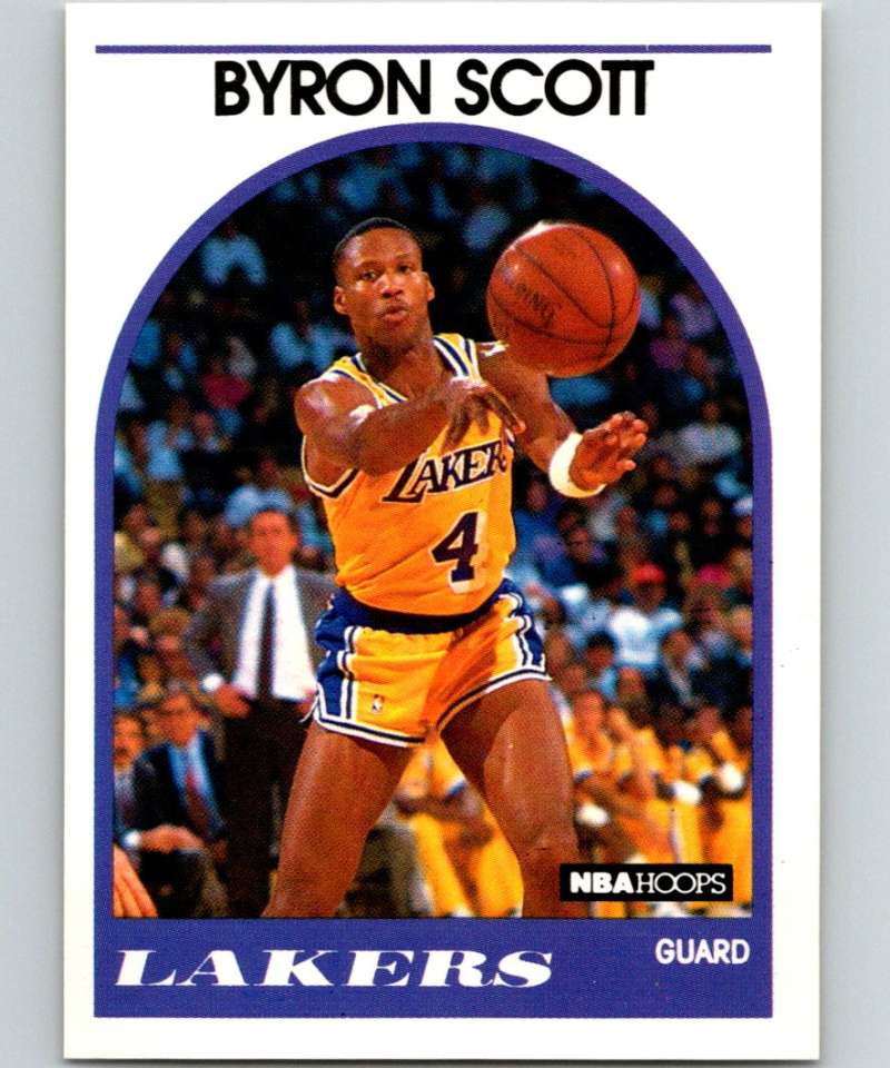 1989-90 Hoops #15 Byron Scott Lakers NBA Basketball Image 1