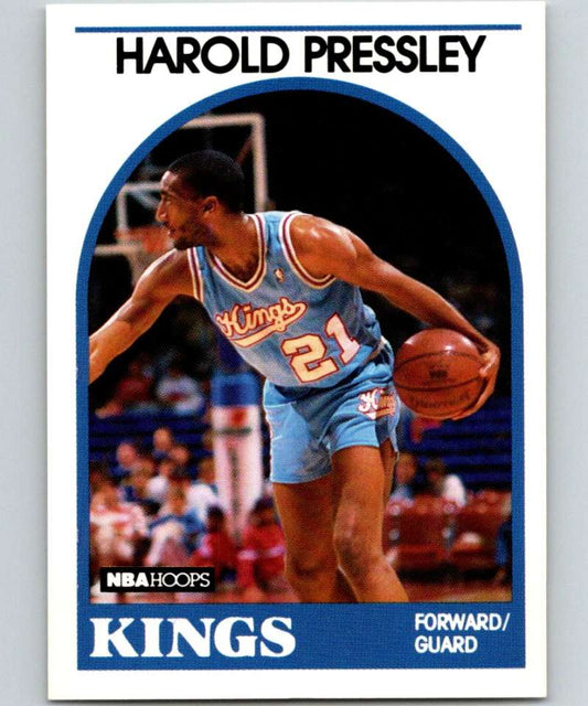 1989-90 Hoops #24 Harold Pressley Sac Kings UER NBA Basketball Image 1