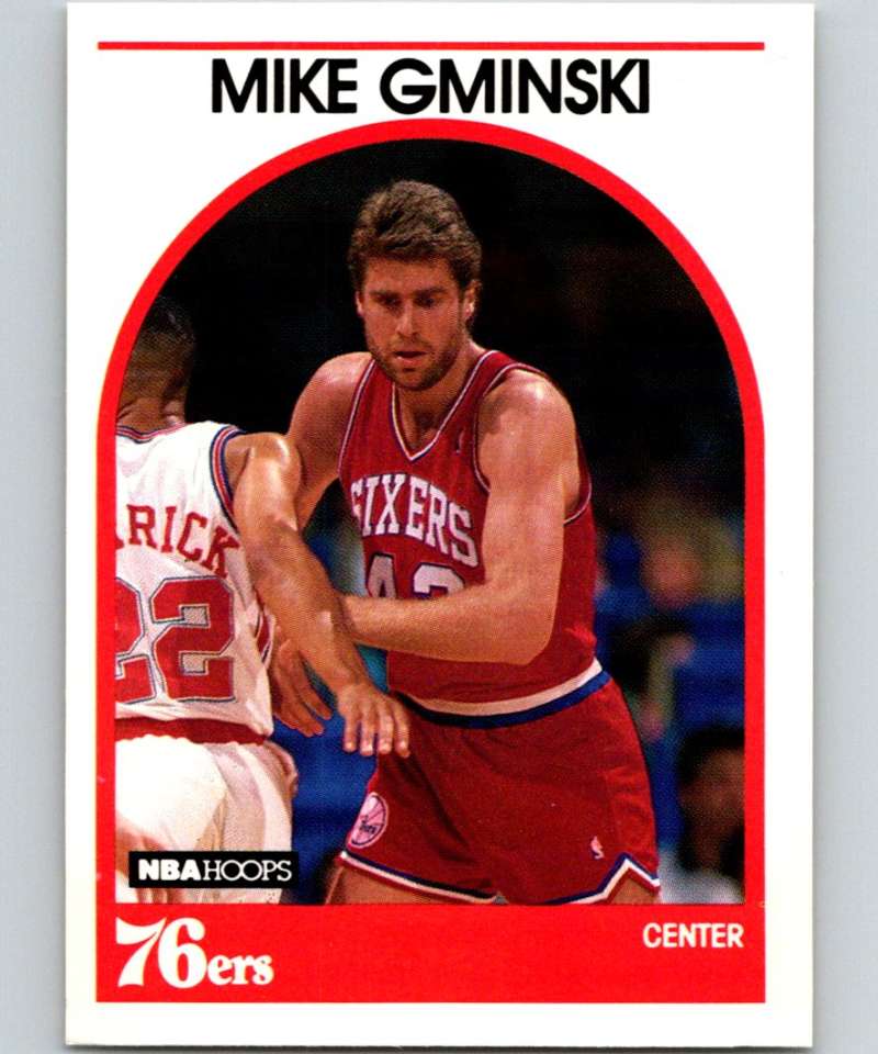 1989-90 Hoops #33 Mike Gminski 76ers NBA Basketball Image 1