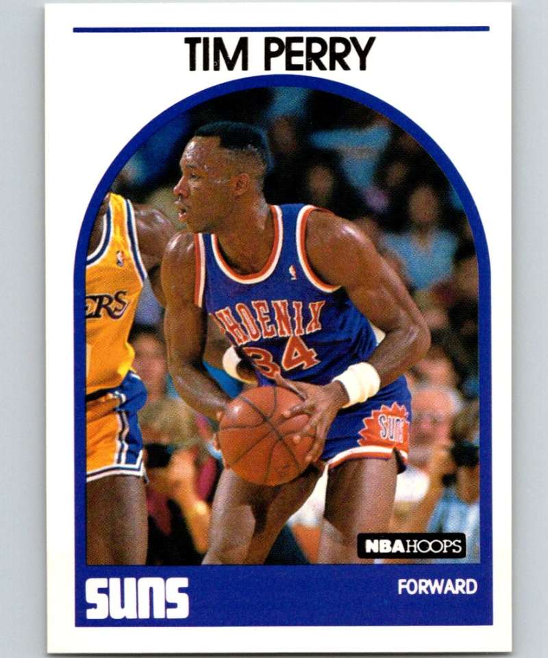 1989-90 Hoops #38 Tim Perry RC Rookie Suns NBA Basketball Image 1