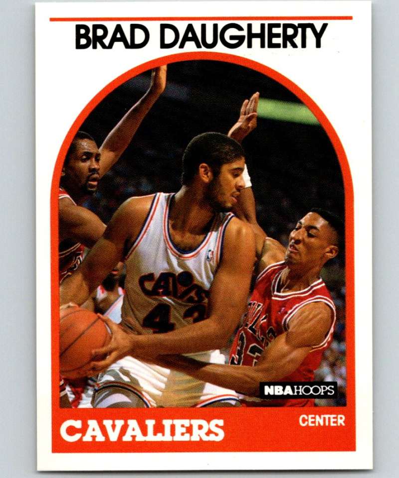 1989-90 Hoops #50 Brad Daugherty Cavaliers NBA Basketball Image 1