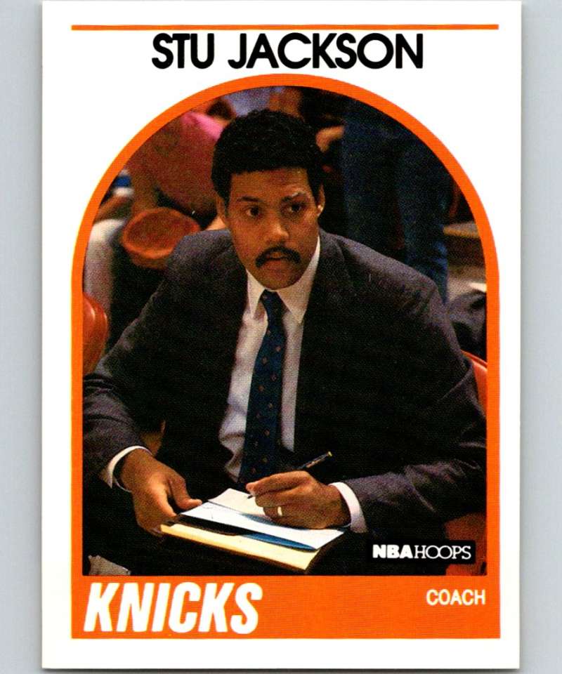 1989-90 Hoops #60 Stu Jackson Knicks CO NBA Basketball Image 1
