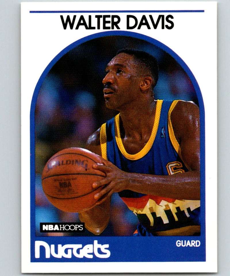 1989-90 Hoops #61 Walter Davis Nuggets NBA Basketball Image 1