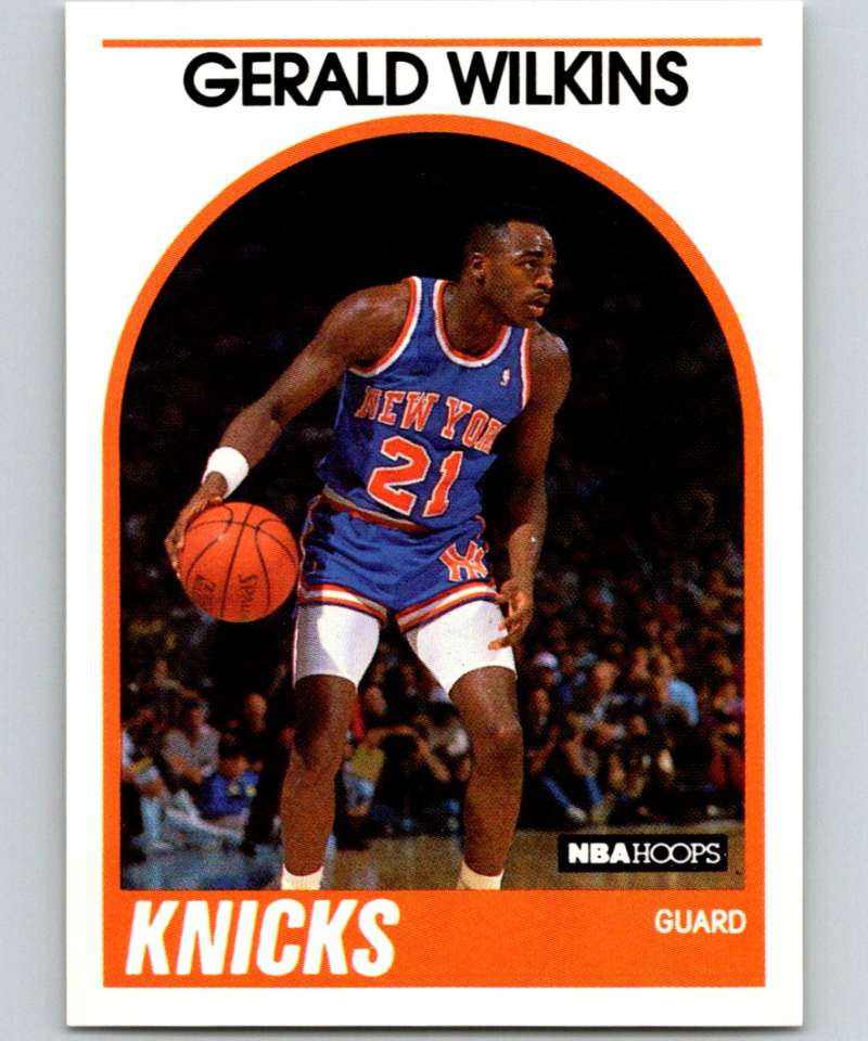 1989-90 Hoops #63 Gerald Wilkins Knicks NBA Basketball Image 1