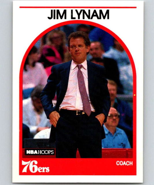 1989-90 Hoops #68 Jim Lynam 76ers CO NBA Basketball Image 1