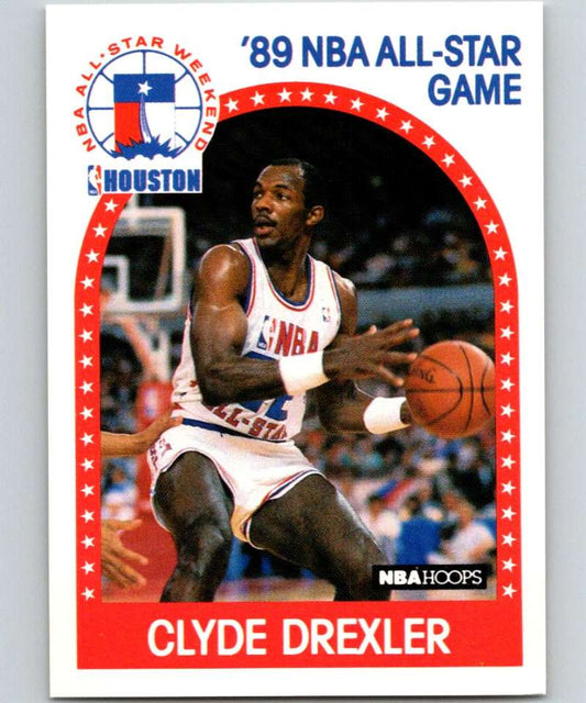 1989-90 Hoops #69 Clyde Drexler Blazers AS NBA Basketball Image 1