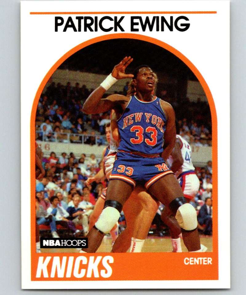 1989-90 Hoops #80 Patrick Ewing Knicks NBA Basketball Image 1