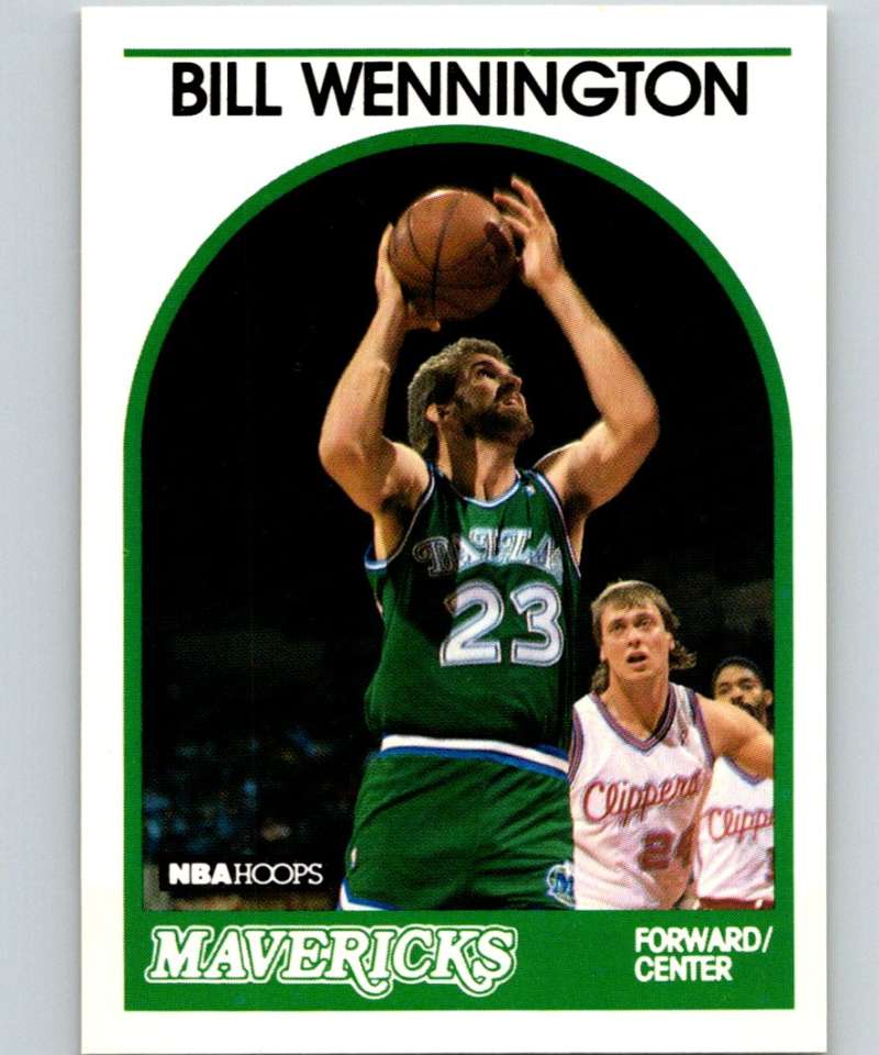 1989-90 Hoops #81 Bill Wennington RC Rookie Mavericks NBA Basketball Image 1