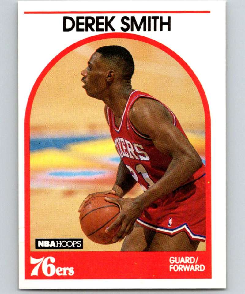 1989-90 Hoops #83 Derek Smith 76ers NBA Basketball Image 1