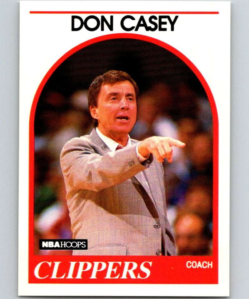 1989-90 Hoops #107 Don Casey Clippers CO NBA Basketball Image 1