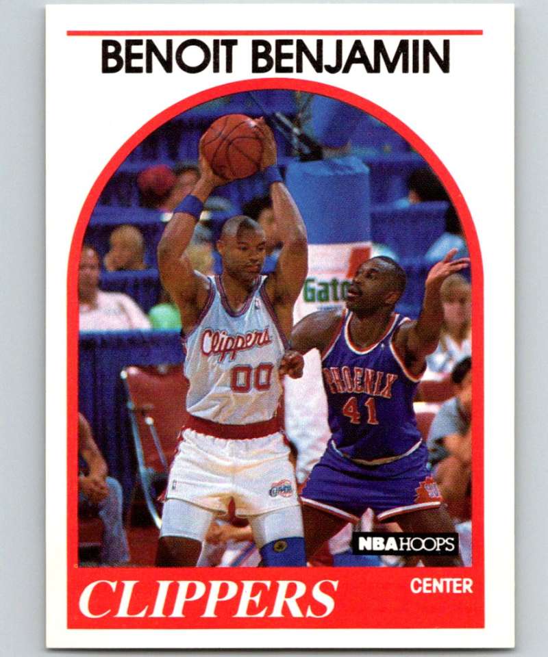 1989-90 Hoops #114 Benoit Benjamin Clippers NBA Basketball Image 1