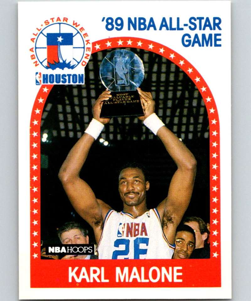 1989-90 Hoops #116 Karl Malone Jazz AS NBA Basketball Image 1