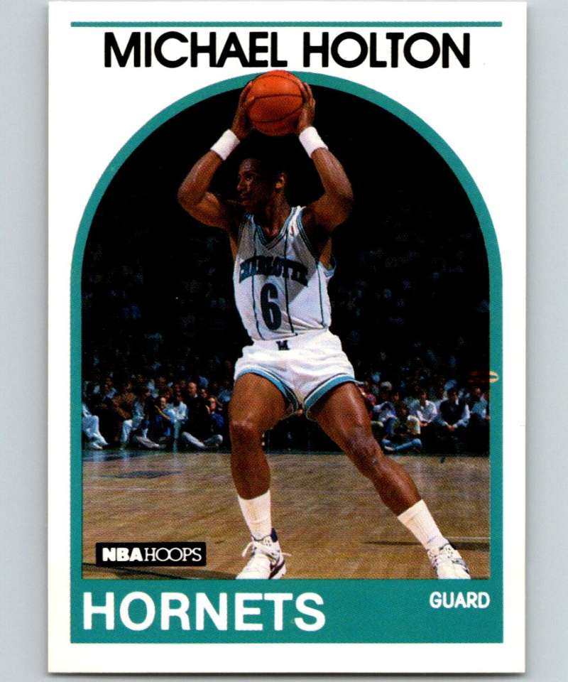 1989-90 Hoops #119 Michael Holton Hornets NBA Basketball Image 1