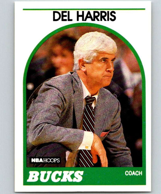 1989-90 Hoops #126 Del Harris Bucks CO NBA Basketball Image 1