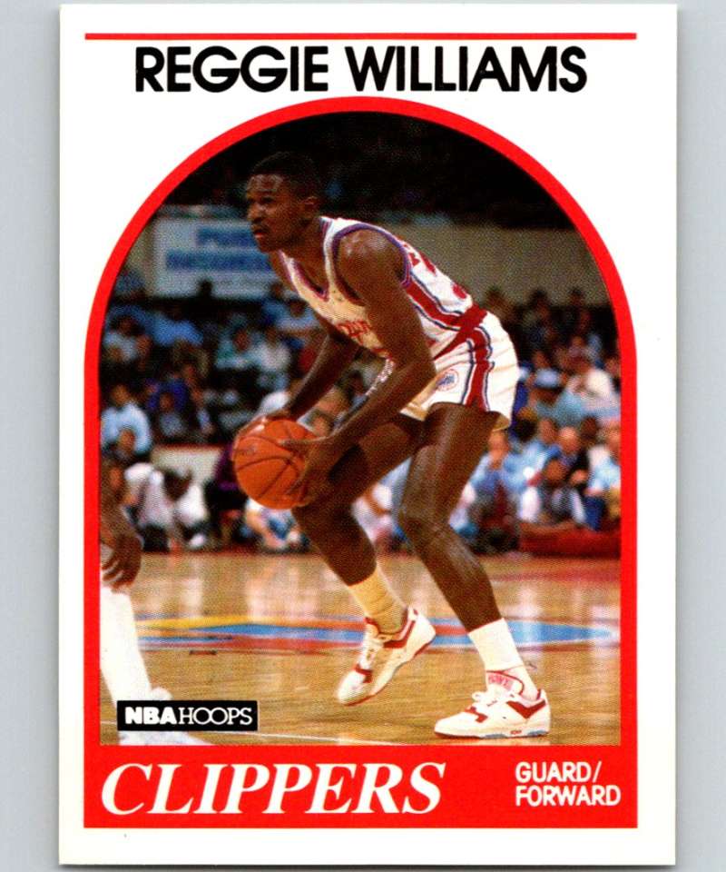 1989-90 Hoops #128 Reggie Williams RC Rookie Clippers NBA Basketball