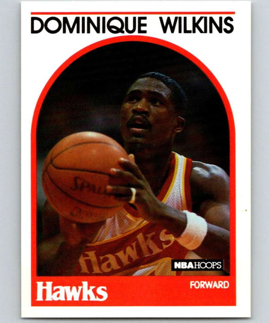 1989-90 Hoops #130 Dominique Wilkins Hawks NBA Basketball