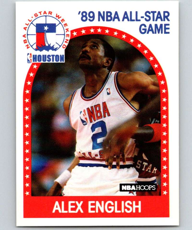 1989-90 Hoops #133 Alex English Nuggets AS NBA Basketball