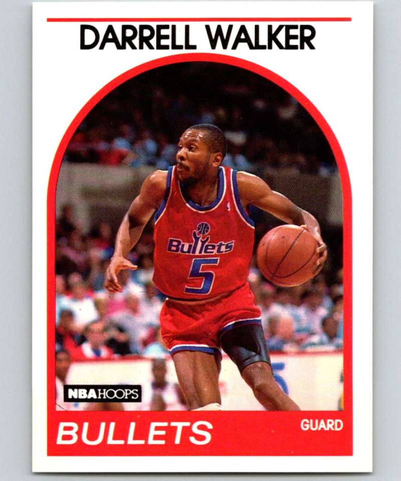 1989-90 Hoops #134 Darrell Walker Bullets NBA Basketball Image 1