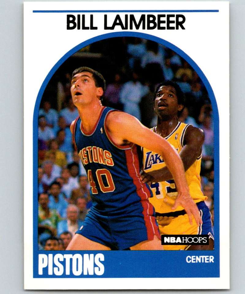1989-90 Hoops #135 Bill Laimbeer Pistons NBA Basketball Image 1