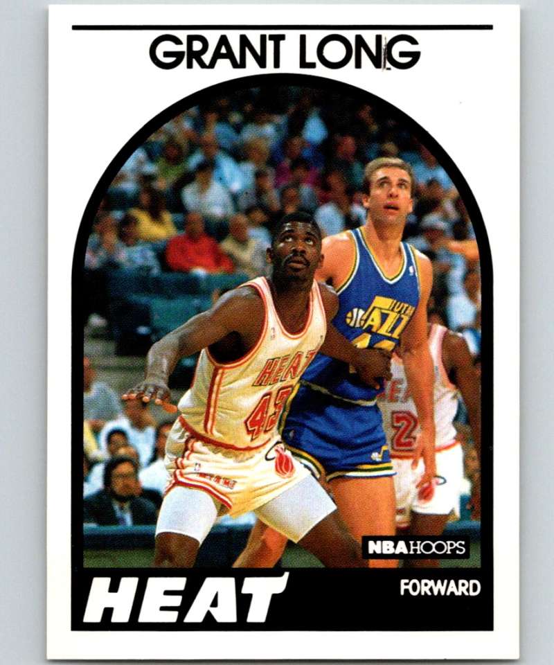 1989-90 Hoops #141 Grant Long RC Rookie Heat NBA Basketball Image 1