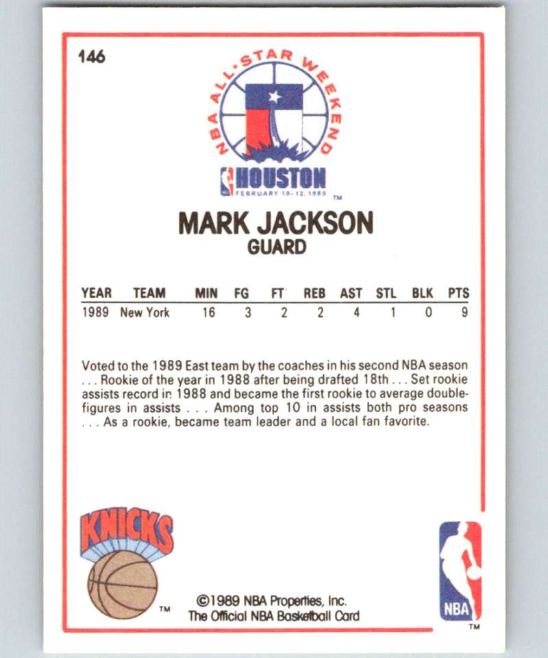 1989-90 Hoops #146 Mark Jackson Knicks AS NBA Basketball