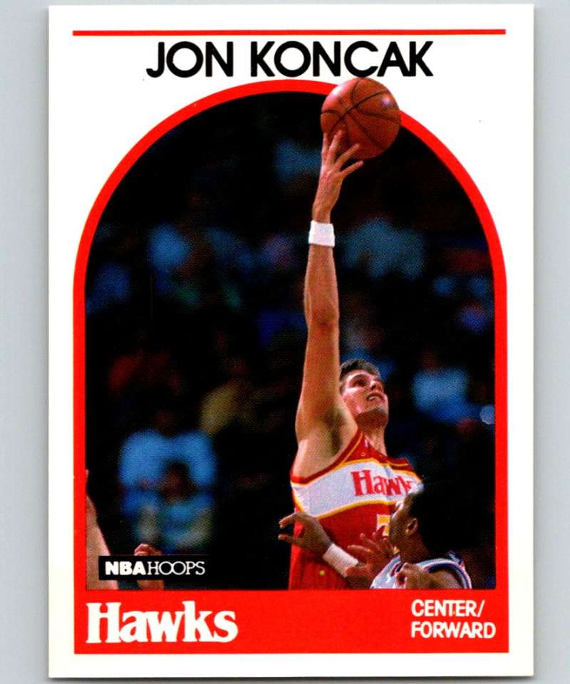 1989-90 Hoops #151 Jon Koncak RC Rookie Hawks NBA Basketball Image 1