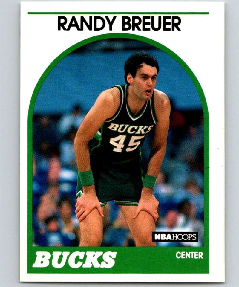 1989-90 Hoops #153 Randy Breuer Bucks NBA Basketball Image 1