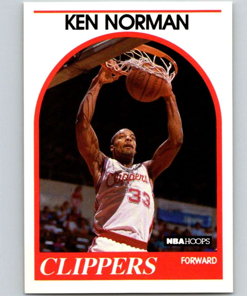 1989-90 Hoops #162 Ken Norman RC Rookie Clippers NBA Basketball Image 1