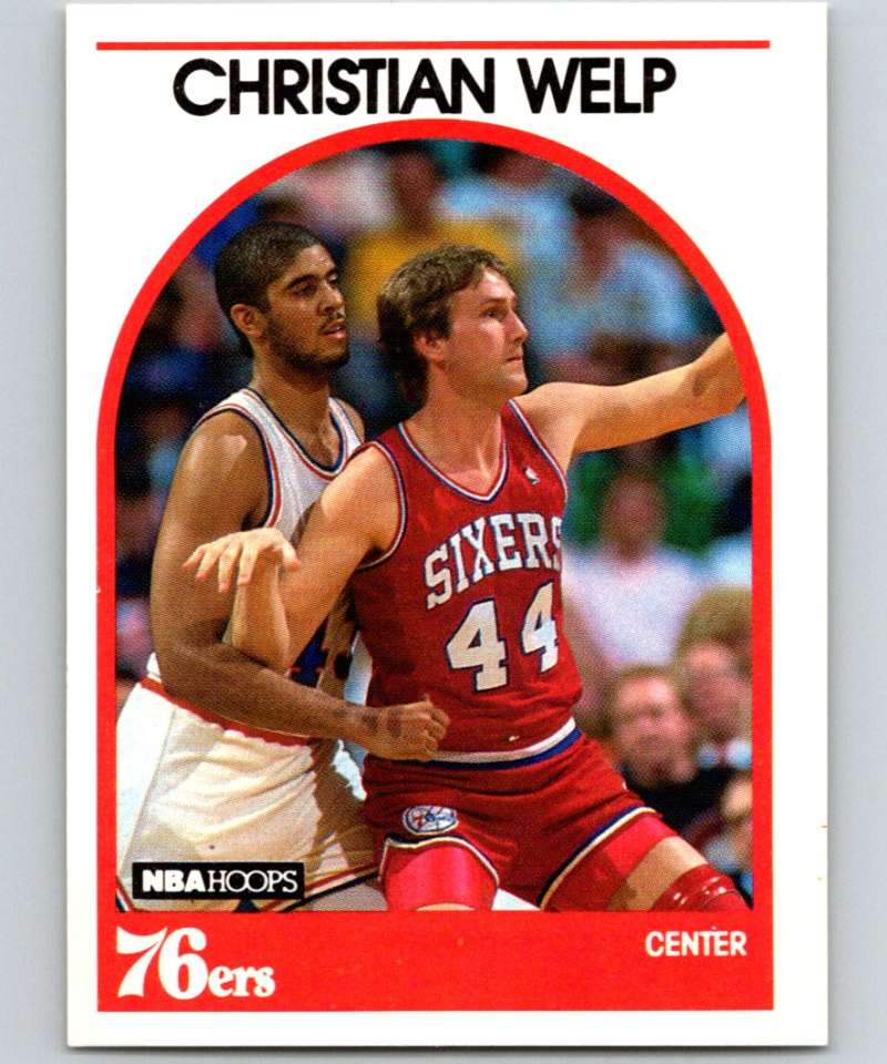 1989-90 Hoops #164 Christian Welp SP 76ers NBA Basketball Image 1