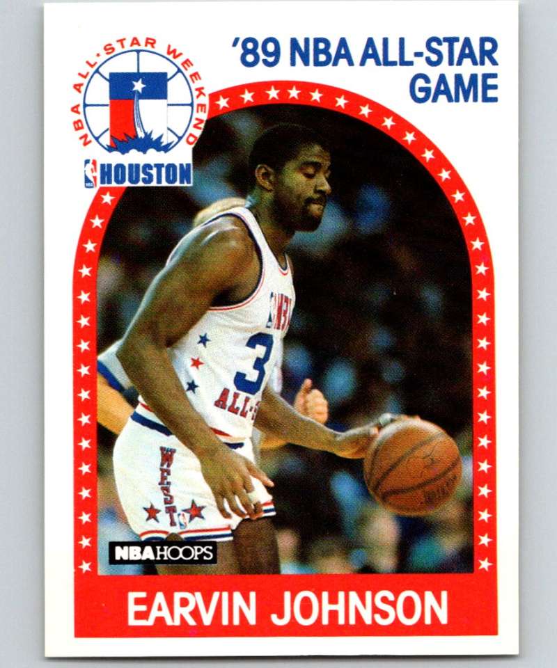 1989-90 Hoops #166 Magic Johnson Lakers AS NBA Basketball Image 1