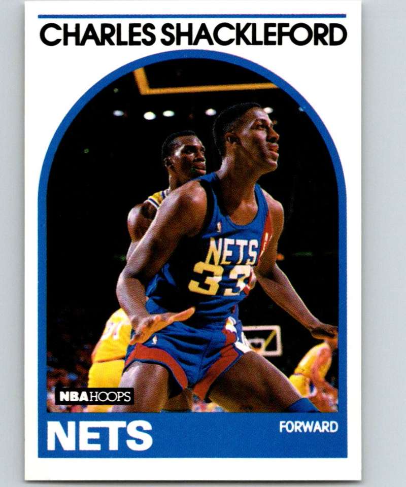 1989-90 Hoops #169 Charles Shackleford RC Rookie NJ Nets NBA Basketball Image 1