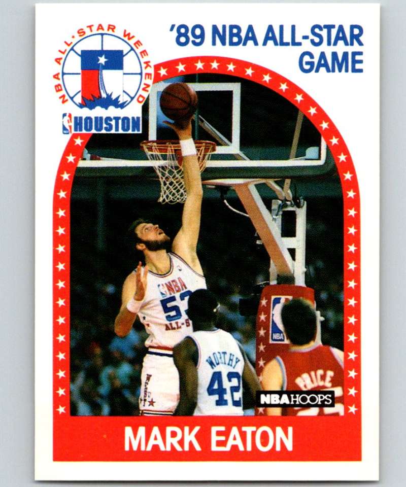 1989-90 Hoops #174 Mark Eaton Jazz AS NBA Basketball Image 1