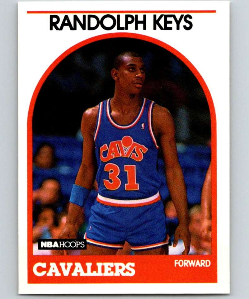 1989-90 Hoops #181 Randolph Keys RC Rookie Cavaliers NBA Basketball Image 1