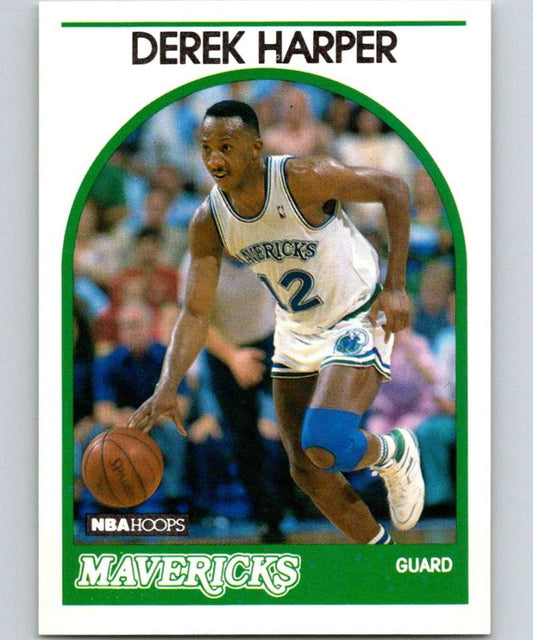1989-90 Hoops #184 Derek Harper Mavericks NBA Basketball Image 1