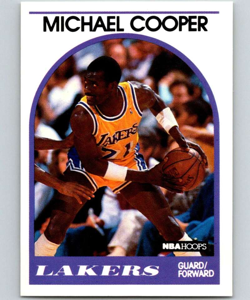 1989-90 Hoops #187 Michael Cooper Lakers NBA Basketball Image 1
