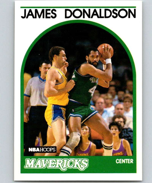 1989-90 Hoops #189 James Donaldson Mavericks NBA Basketball Image 1