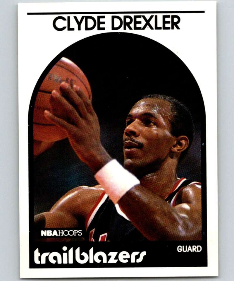 1989-90 Hoops #190 Clyde Drexler Blazers NBA Basketball Image 1