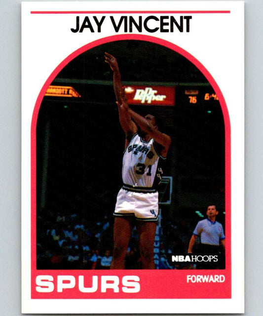 1989-90 Hoops #191 Jay Vincent SP Spurs NBA Basketball Image 1