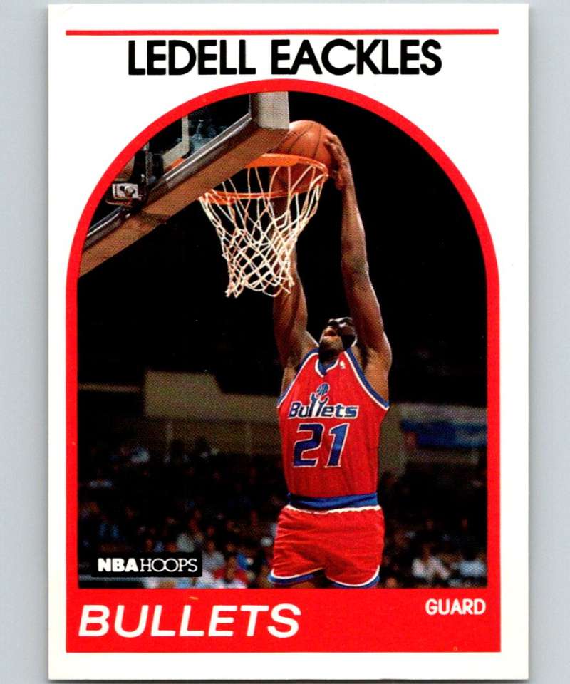 1989-90 Hoops #194 Ledell Eackles RC Rookie Bullets NBA Basketball Image 1