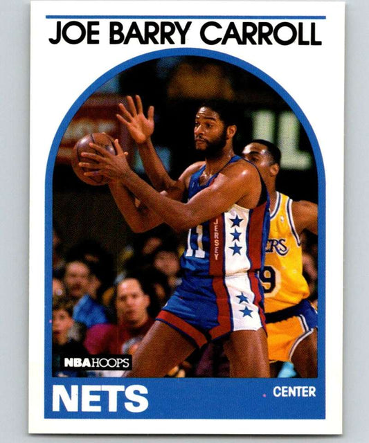 1989-90 Hoops #198 Joe Barry Carroll NJ Nets NBA Basketball Image 1