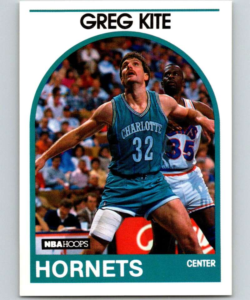 1989-90 Hoops #202 Greg Kite RC Rookie Hornets NBA Basketball Image 1
