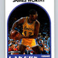 1989-90 Hoops #210 James Worthy Lakers NBA Basketball Image 1