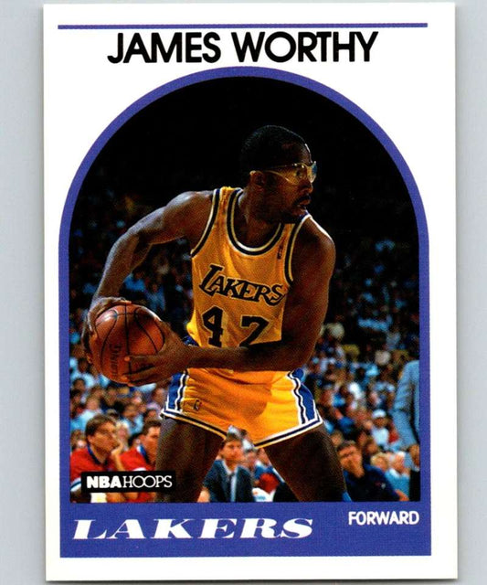 1989-90 Hoops #210 James Worthy Lakers NBA Basketball Image 1