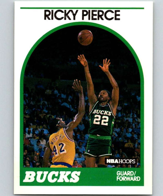 1989-90 Hoops #212 Ricky Pierce Bucks NBA Basketball Image 1
