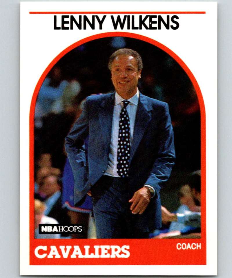 1989-90 Hoops #216 Lenny Wilkens Cavaliers UER NBA Basketball Image 1