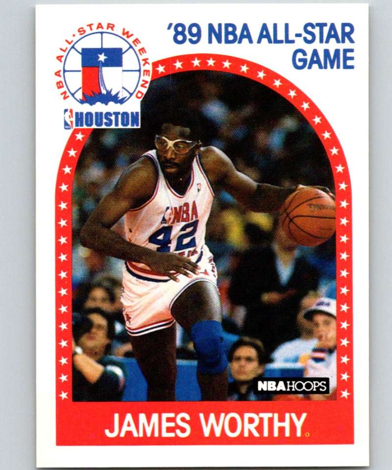 1989-90 Hoops #219 James Worthy Lakers AS NBA Basketball Image 1